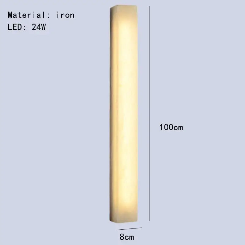 Modern cuboid marble led wall lamp bedroom dimmable lighting