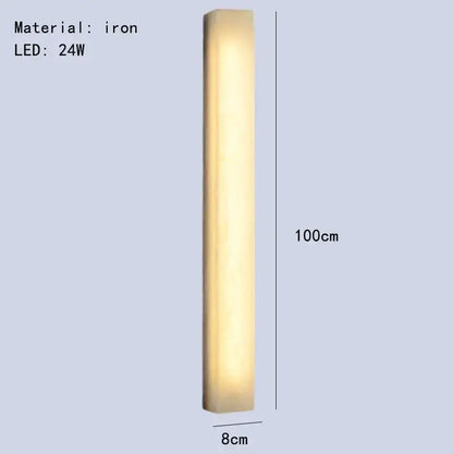 Modern cuboid marble led wall lamp bedroom dimmable lighting