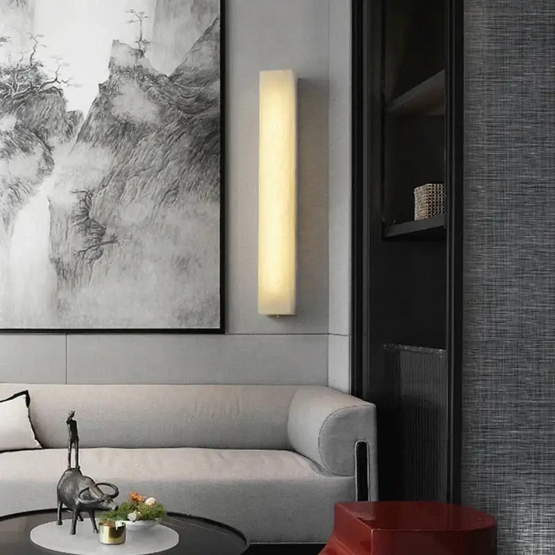 Modern cuboid marble led wall lamp bedroom dimmable lighting