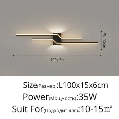 Modern curved gold led wall lamp bedroom sconce lighting
