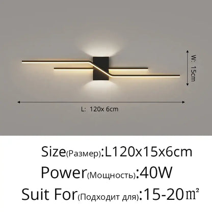 Modern curved gold led wall lamp bedroom sconce lighting