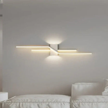 Modern curved gold led wall lamp bedroom sconce lighting