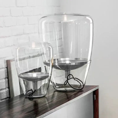 Modern cylindrical glass table lamps bedroom led lighting