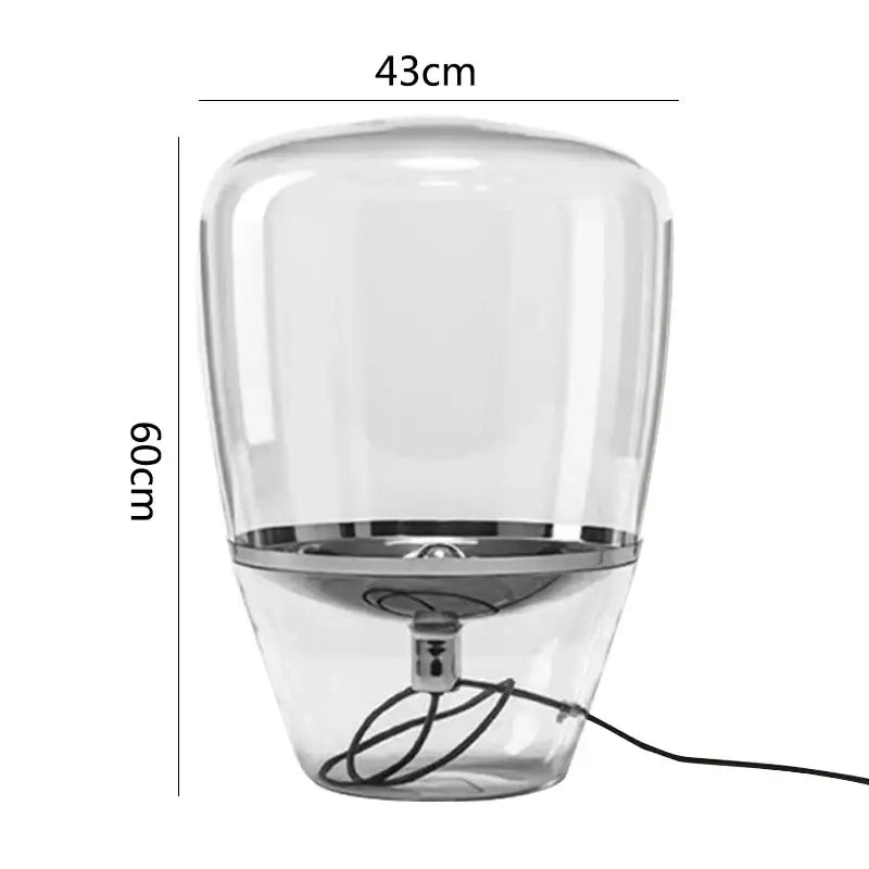 Modern cylindrical glass table lamps bedroom led lighting
