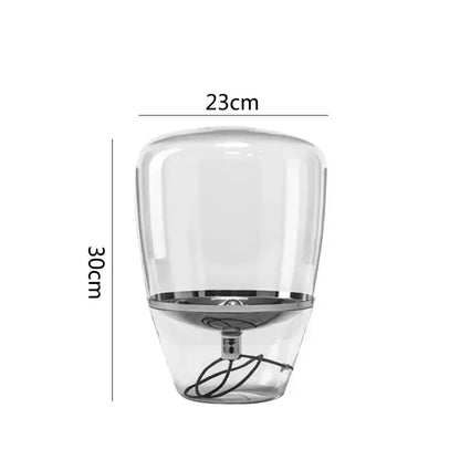 Modern cylindrical glass table lamps bedroom led lighting