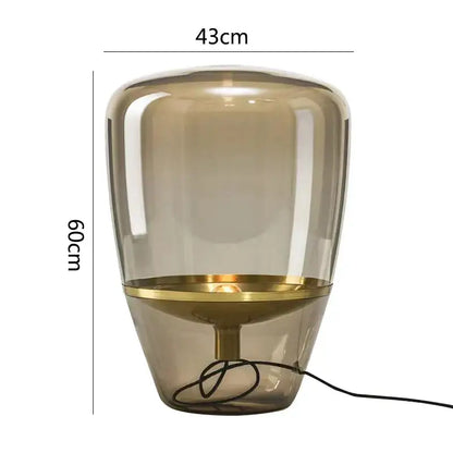Modern cylindrical glass table lamps bedroom led lighting