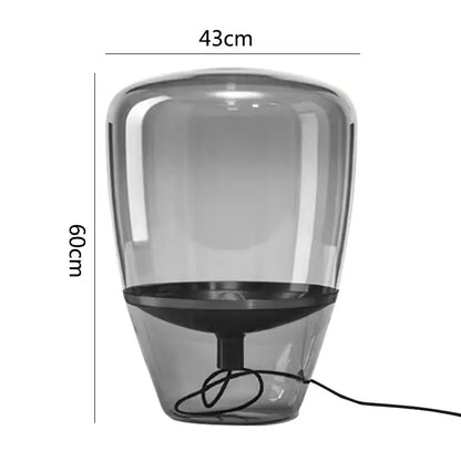 Modern cylindrical glass table lamps bedroom led lighting