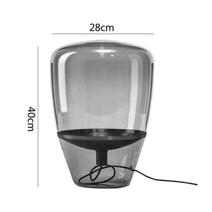 Modern cylindrical glass table lamps bedroom led lighting