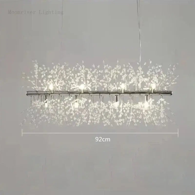 Modern dandelion crystal chandelier living room pendant light