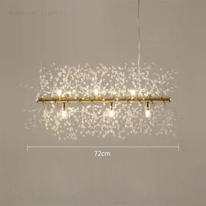 Modern dandelion crystal chandelier living room pendant light