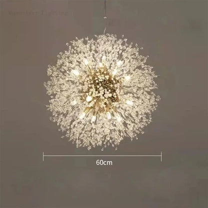 Modern dandelion crystal chandelier living room pendant light