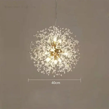 Modern dandelion crystal chandelier living room pendant light