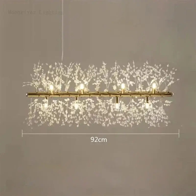 Modern dandelion crystal chandelier living room pendant light