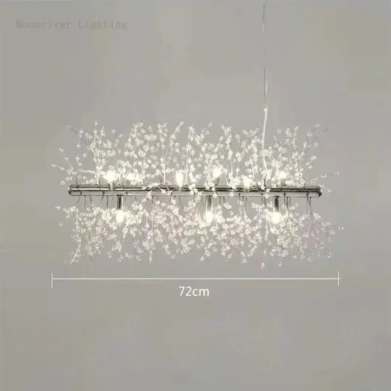 Modern dandelion crystal chandelier living room pendant light