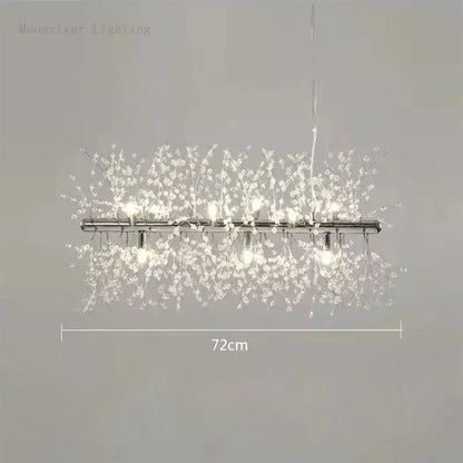 Modern dandelion crystal chandelier living room pendant light