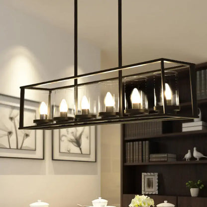 Modern dark bronze classic black island pendant light dining room