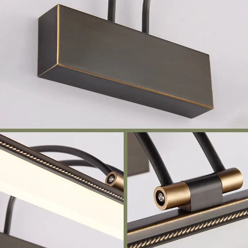 Modern dark bronze led wall light bathroom vanity fixture