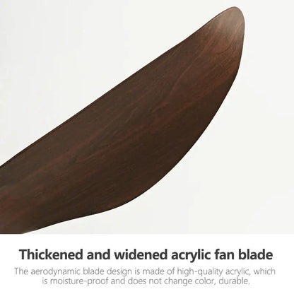 Modern dark brown and matte black dc ceiling fan living room