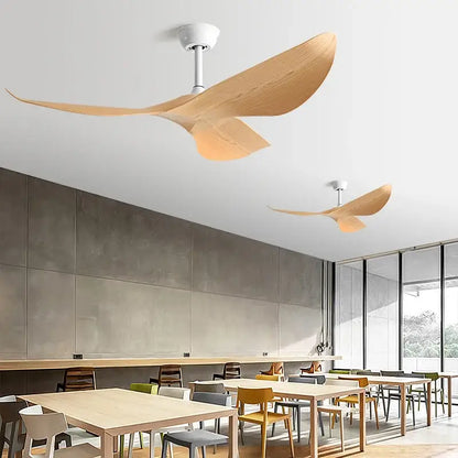 Modern dark brown and matte black dc ceiling fan living room