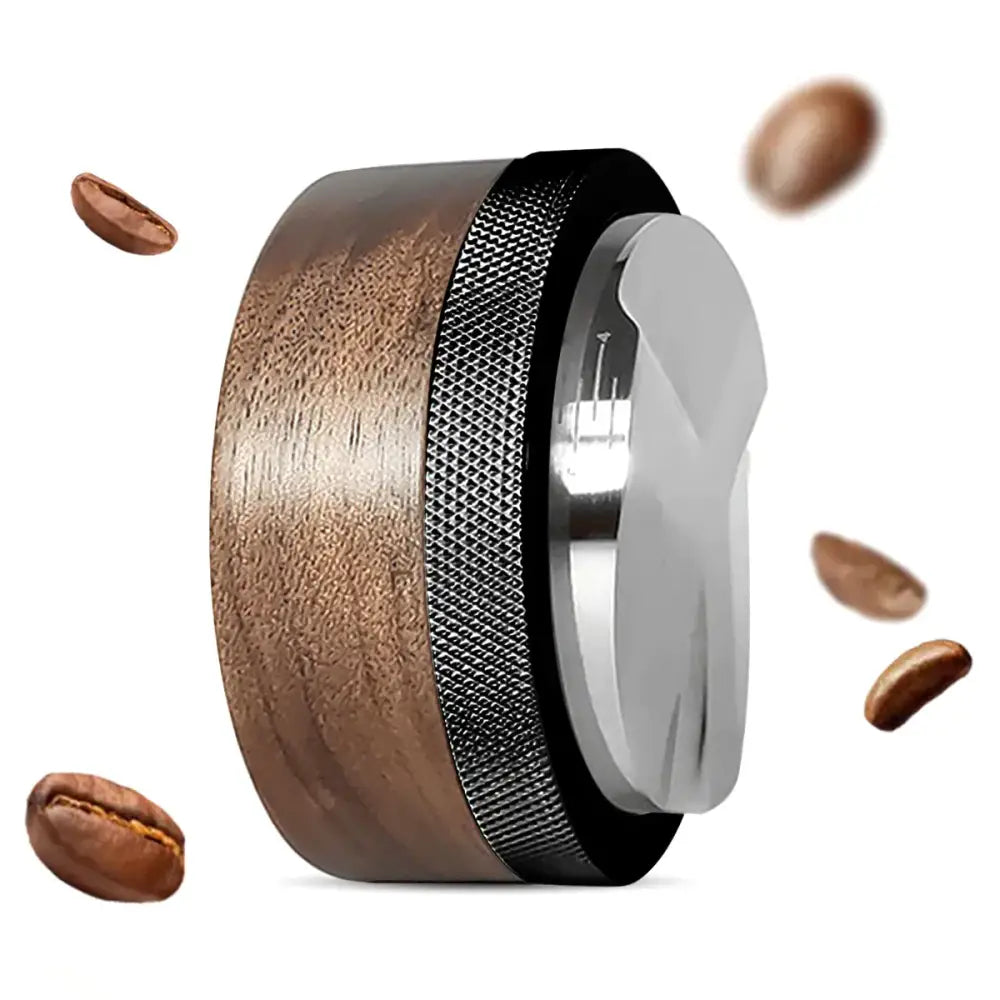 Modern dark brown espresso distribution tool kitchen tamper