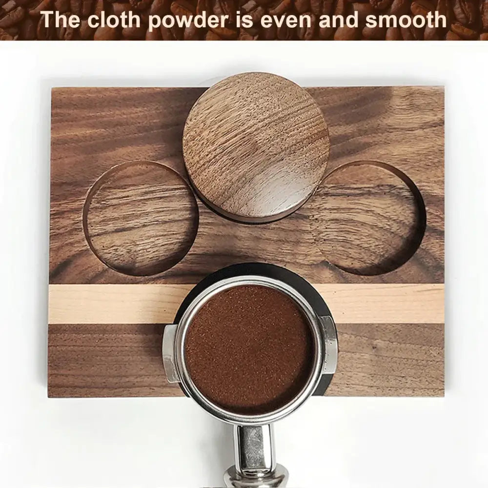 Modern dark brown espresso distribution tool kitchen tamper