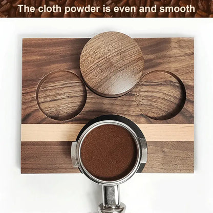 Modern dark brown espresso distribution tool kitchen tamper