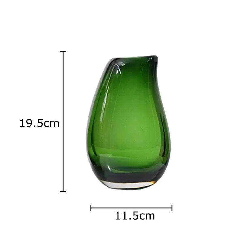 Modern dark gray double glass vase hydroponic desk decor