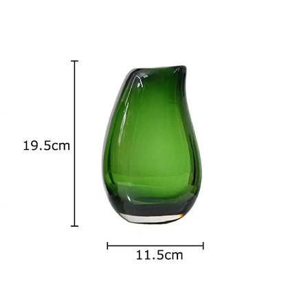 Modern dark gray double glass vase hydroponic desk decor