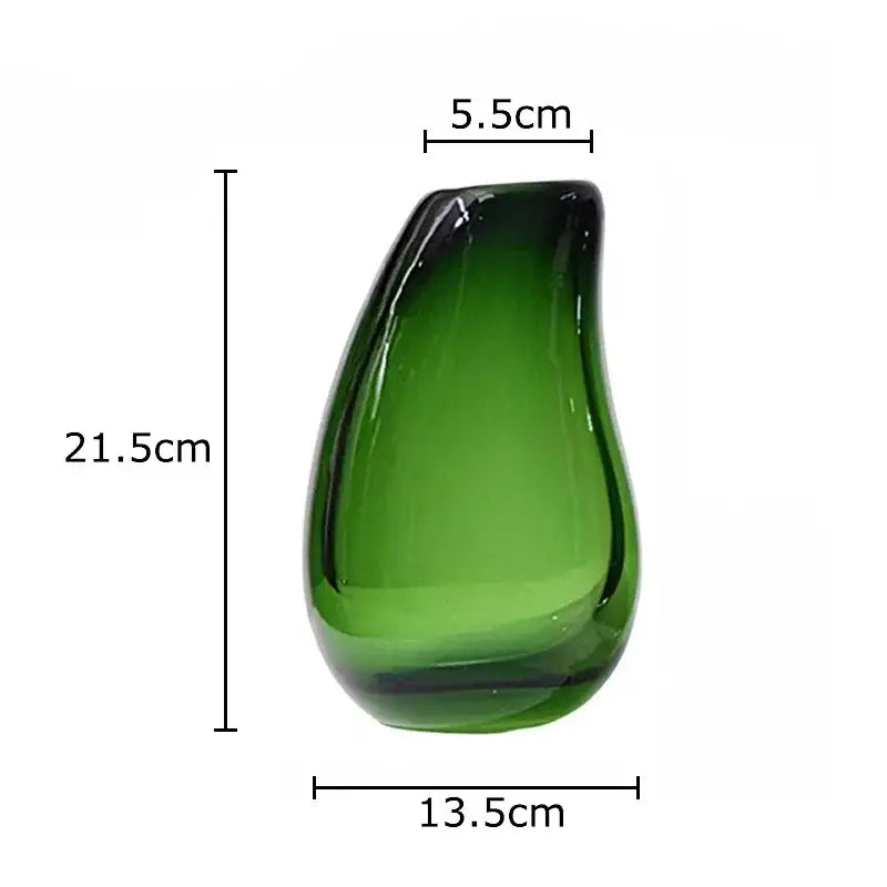 Modern dark gray double glass vase hydroponic desk decor