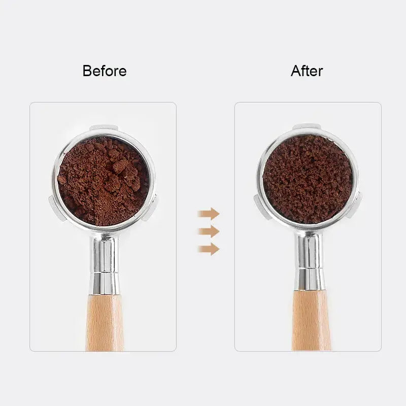 Modern dark wood espresso coffee stirrer – kitchen needle distributor