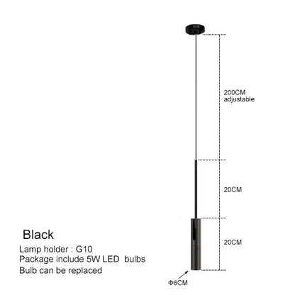Modern black chandelier bedroom adjustable spotlight pendant