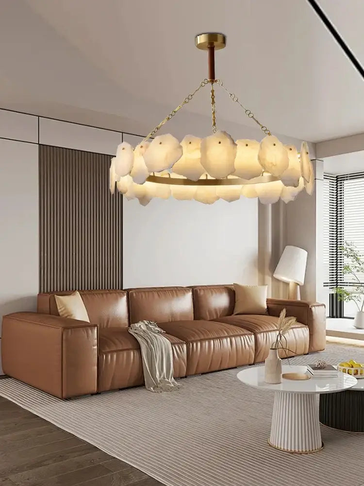 Modern brass marble ceiling chandelier dining room light