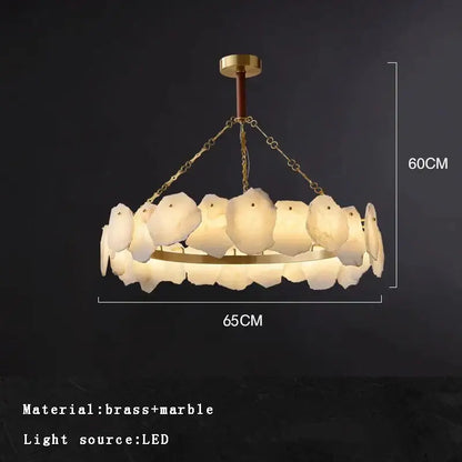 Modern brass marble ceiling chandelier dining room light