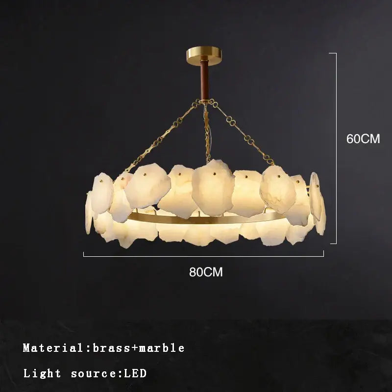 Modern brass marble ceiling chandelier dining room light