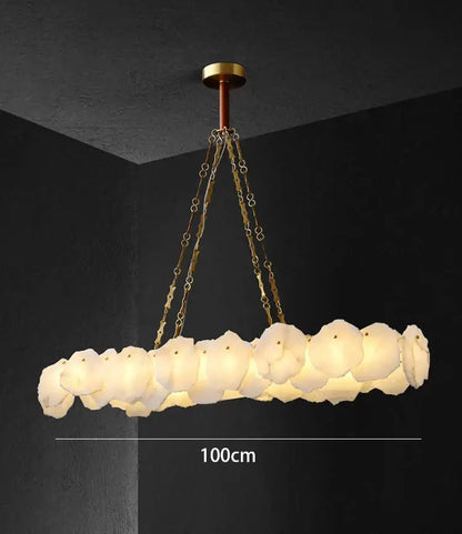 Modern brass marble ceiling chandelier dining room light