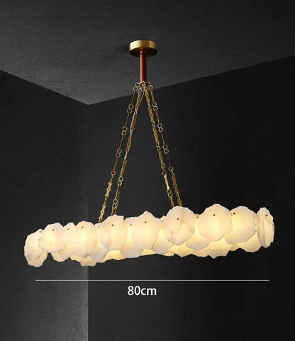 Modern brass marble ceiling chandelier dining room light