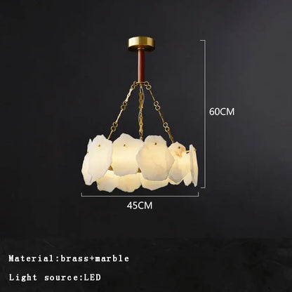 Modern brass marble ceiling chandelier dining room light