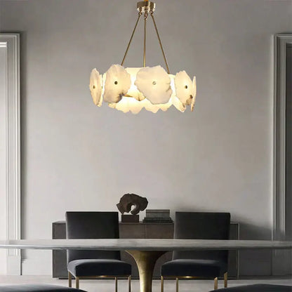 Modern brass marble ceiling chandelier dining room light