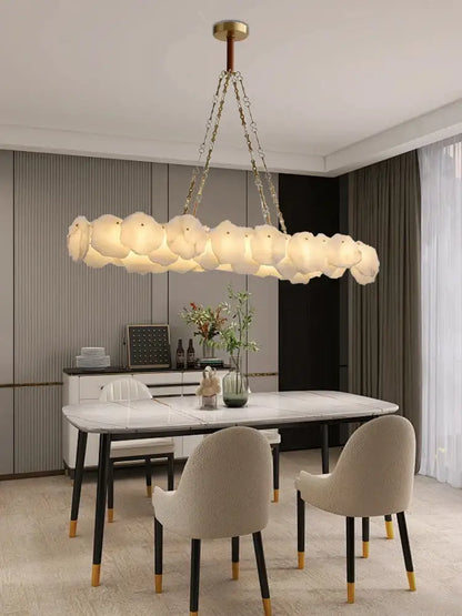 Modern brass marble ceiling chandelier dining room light