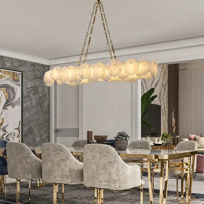 Modern brass marble ceiling chandelier dining room light