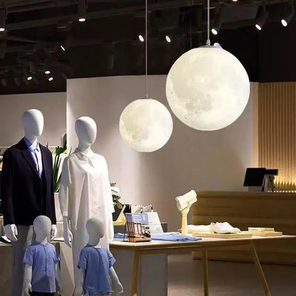Modern cream moon led pendant chandelier for living room
