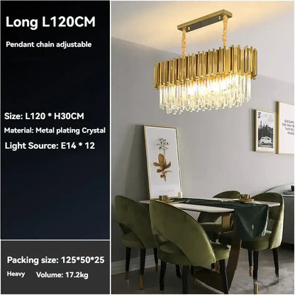 Modern crystal gold chandelier for living room ceiling
