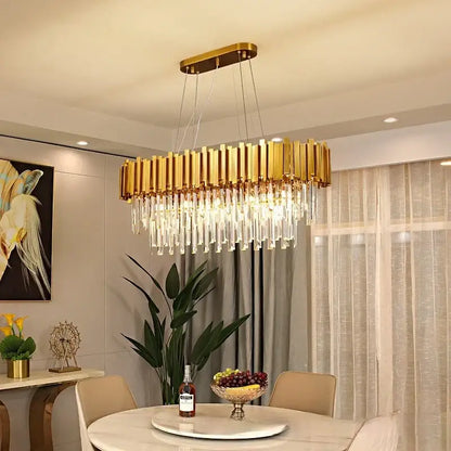 Modern crystal gold chandelier for living room ceiling