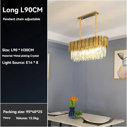 Modern crystal gold chandelier for living room ceiling