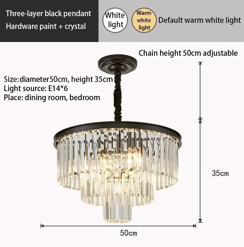 Modern crystal gold led chandelier for living room