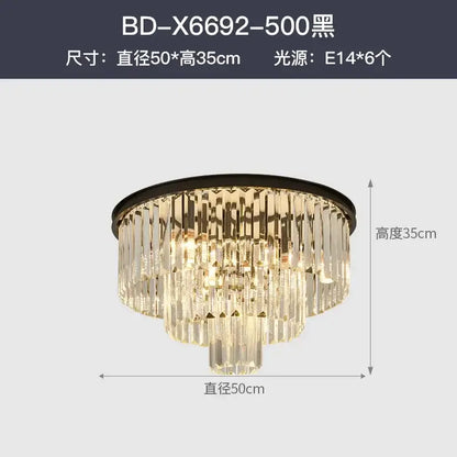 Modern crystal gold led chandelier for living room