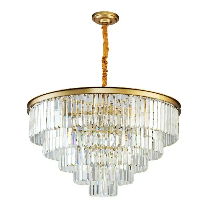 Modern crystal gold led chandelier for living room