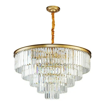 Modern crystal gold led chandelier for living room