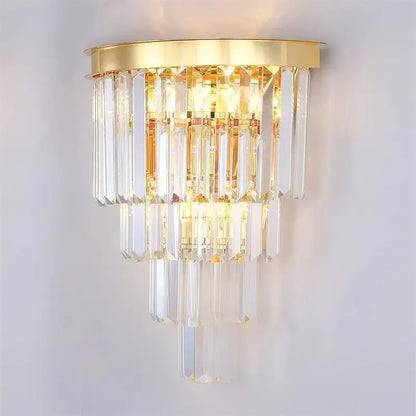 Modern crystal gold led chandelier for living room