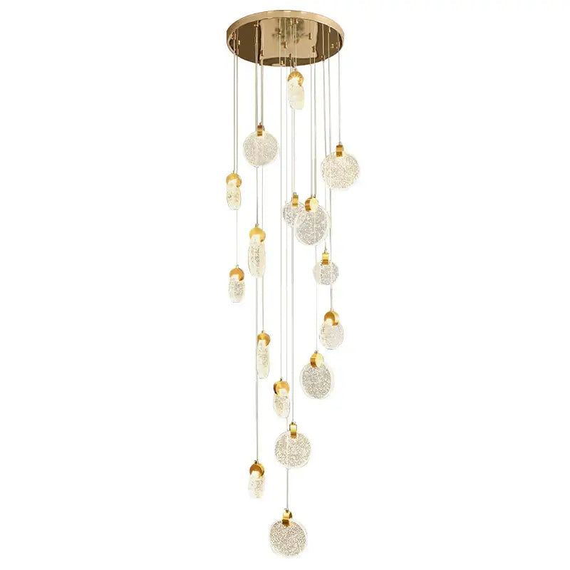 Modern crystal led chandelier living room orb pendant light